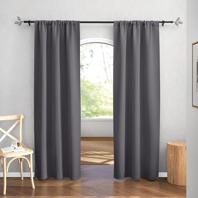 RYB HOME Blackout Curtains for Bedroom Living Dining Room 84 inches Long | - Image 2