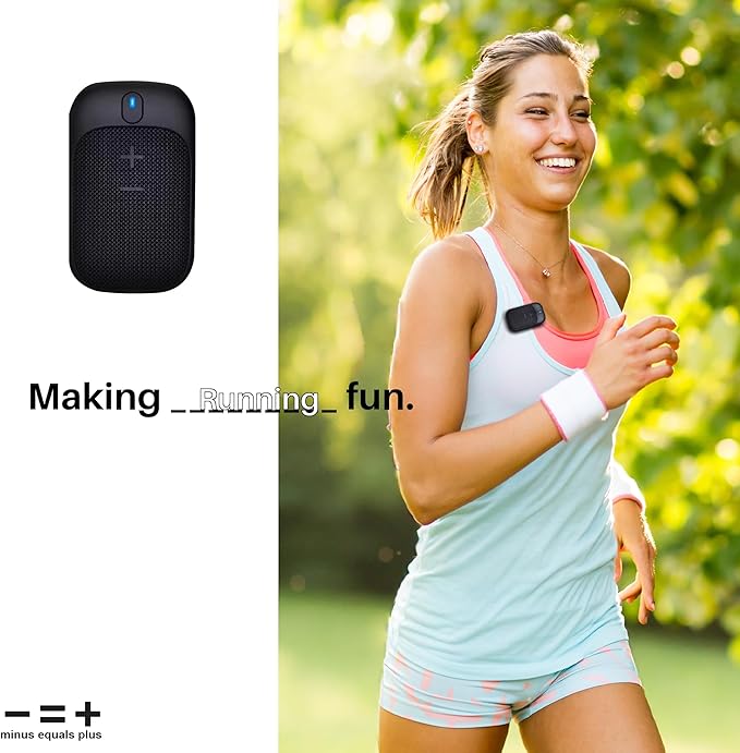 MINUS EQUALS PLUS - = + Golf Speaker/Wireless Wearable Bluetooth Speaker/Portable/Clip on/Up to 18hrs of Battery Life/Built-in Mic for Hands-Free Music and Calls/Water Resistant/Modern Design (Blue)