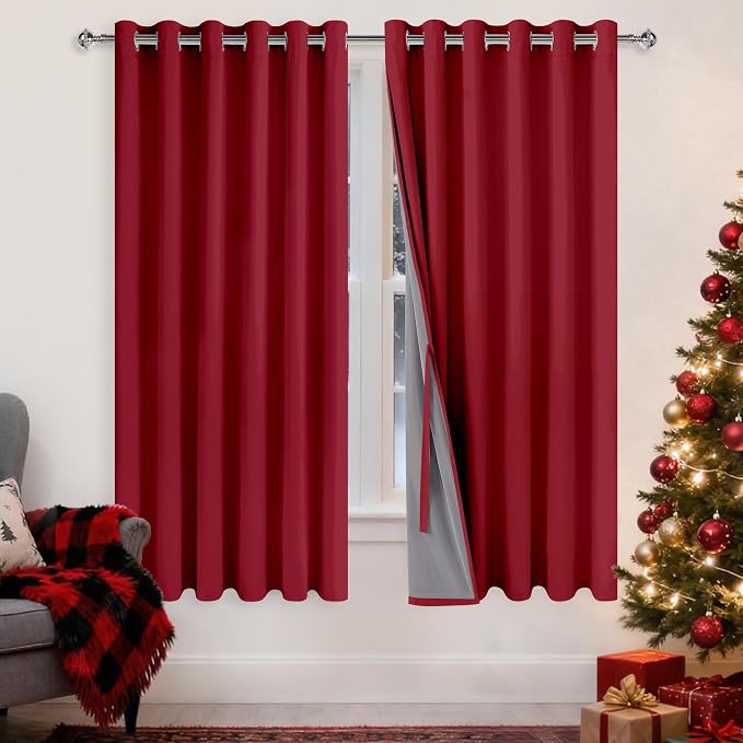 XWZO 100% Blackout Curtains 63 Inches Long by XWZO