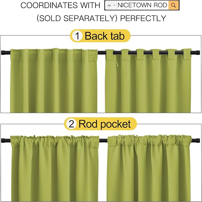 NICETOWN Bedroom Curtains Blackout Drapery Panels - Image 4