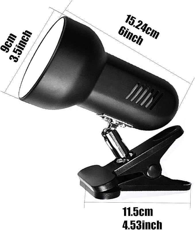 RONG&LAN Clip lamp, 360° Rotation Clip on Lamp Portable Book Reading Light - Image 7