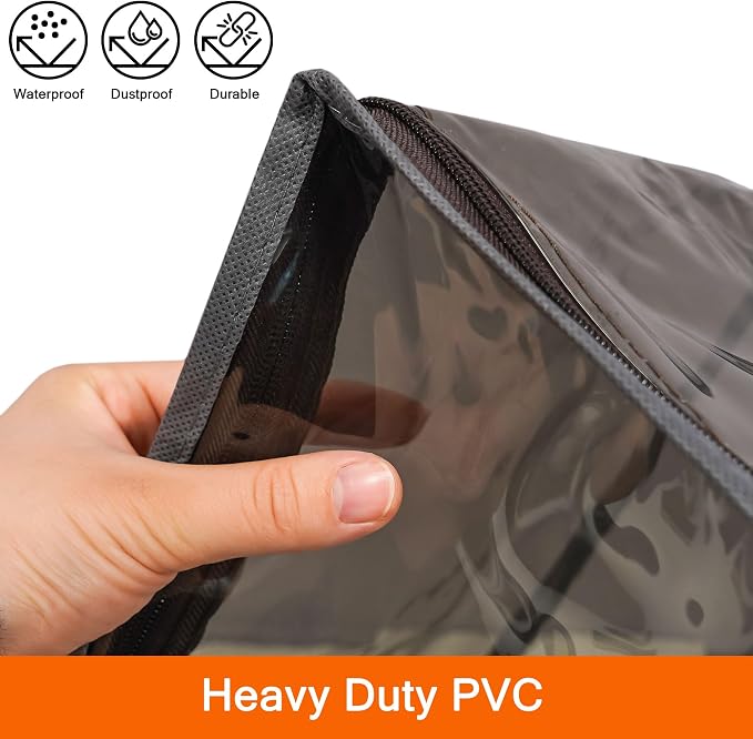 Grey 40L Clear Clothes Storage Bag - Image 3