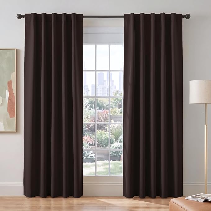 PONY DANCE Brown Blakcout Curtains by PONYDANCE
