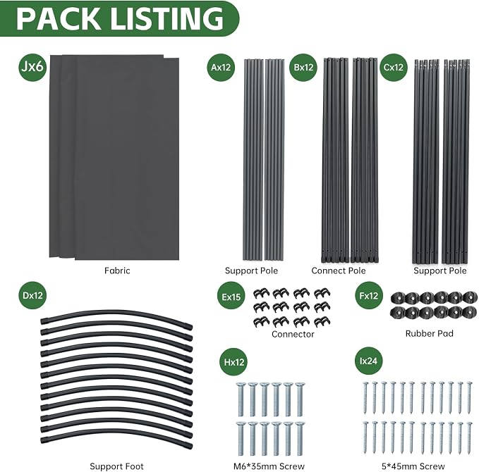 6 Panel Folding Room Divider, Sturdy Frame Freestanding Wall Divider | - Image 7