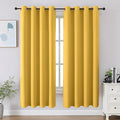 CUCRAF Blackout Curtains 63 inch Length 2 Panels Set, Room Darkening Drapes by CUCRAF