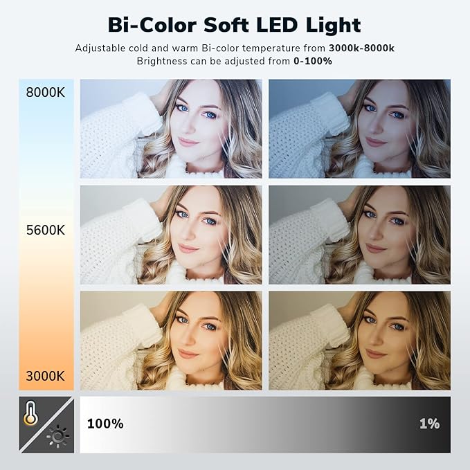 Dazzne D50 LED Video Light Panel Lights 15.4", 2 Packs 45W 3000K-8000K Bi-Color Dimmable Photography Lighting, CRI 96+ Videography Lighting for Video Shooting/Gaming/Live Stream/Studio/Film