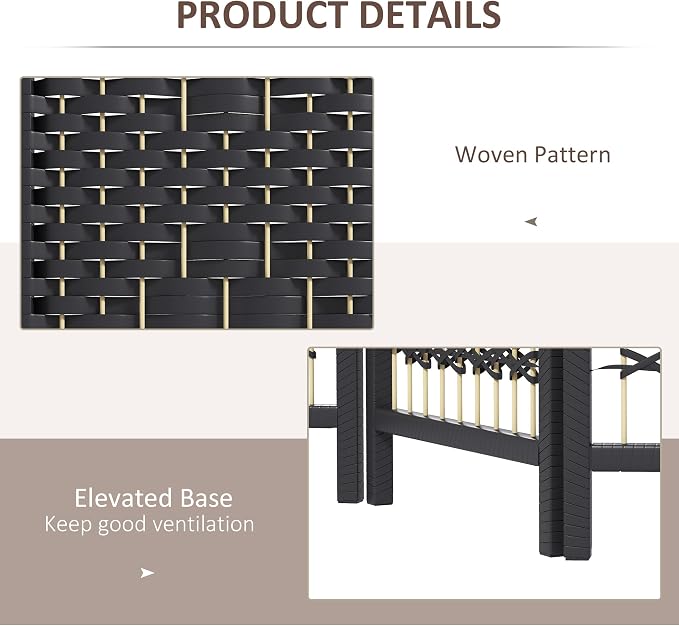 HOMCOM 6 Panel Room Divider, Folding Privacy Screen, Wave Fiber Freestanding - Image 5