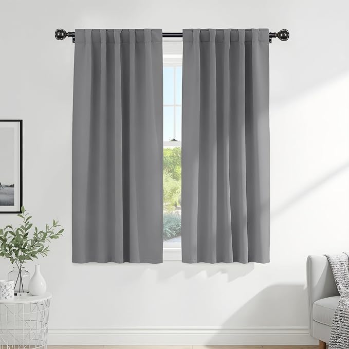 PONY DANCE Blackout Window Curtains Set - 42 W x 72 Inches L by PONYDANCE