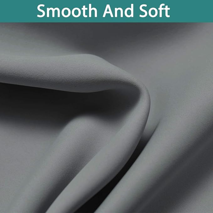 Yakamok Grey Blackout Curtains 45 Inches Long - Image 7