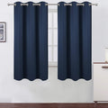 Navy Blue Blackout Curtains 34 x 63 Inch Length/Set of 2 Curtain Panels/Thermal by Lemomo