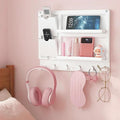 Lifewit Plastic Bedside Wall Shelf, Adhesive Floating Shelves Dorm Decor | by Lifewit
