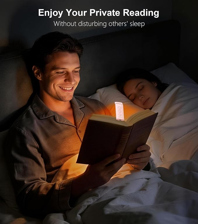 Gritin Book Light Rechargeable, Clip on LED Reading Light - Image 9
