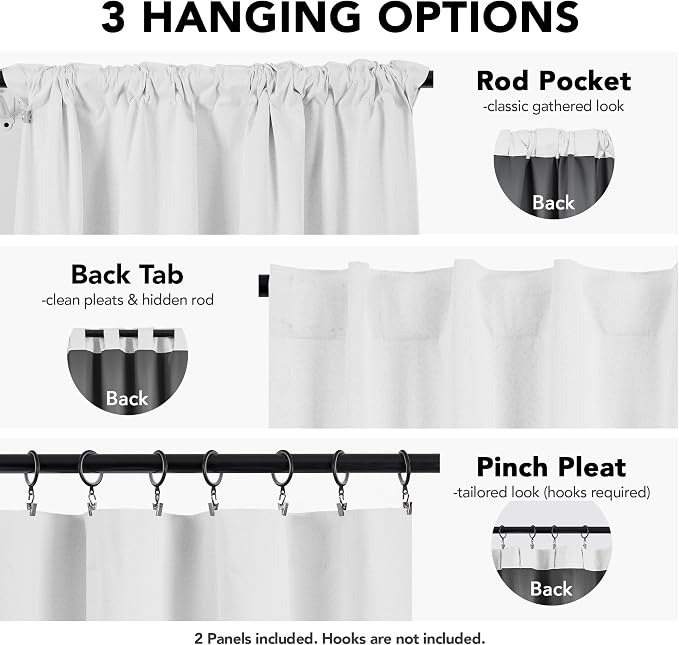 Deconovo Faux Linen 100% Blackout Curtains - Image 4