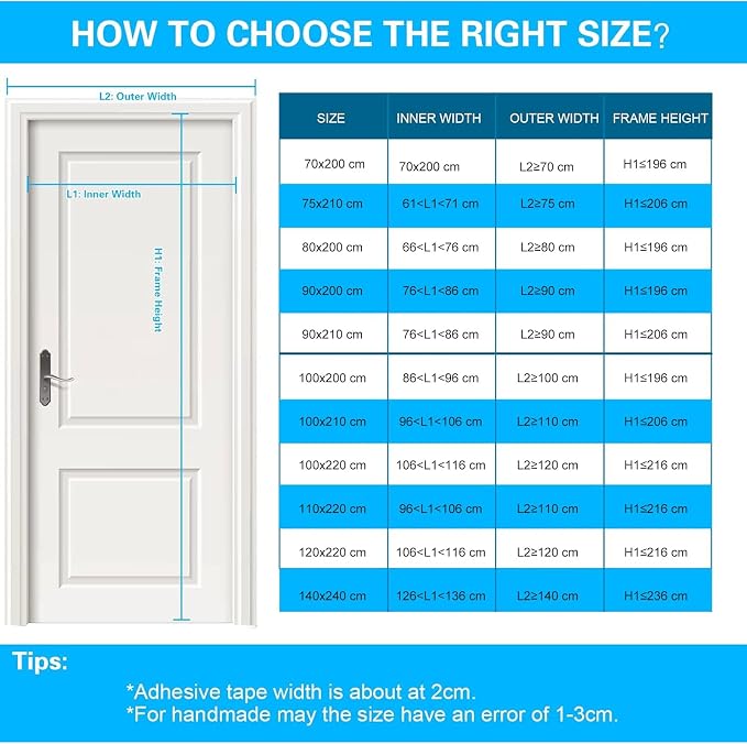 Fillis Magnetic Fly Screen Door, 100 x 220 cm, Insect Protection Balcony Door - Image 5
