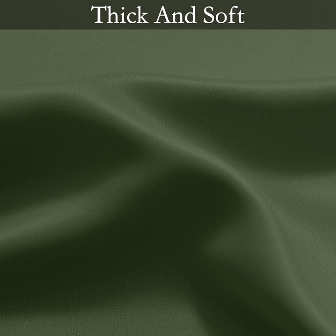 SimpleHome Ombre Sage Green to Grey White Curtains - Image 8