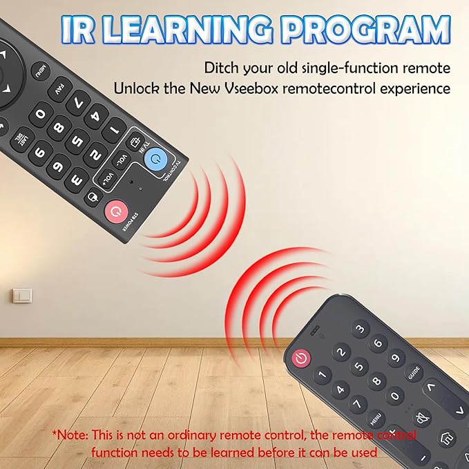 V3 Pro Voice Replacement Remote for vSeeBox, Compatible with V5 Pro/V3 Plus/V3 Pro/V2 Pro/V1 Pro/V1 Max/Elite/Max, Universal TV Control