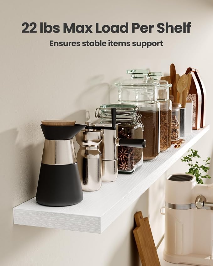 Amada 35.4" Floating Shelves for Wall Decor & Storage, Living Room, 22 lbs - Image 4