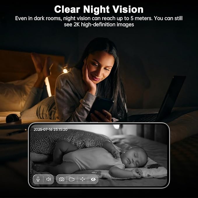 Indoor Camera - 5G&2.4G WiFi Camera for Home Security,2K Security Cameras for Dog/Pet/Baby Monitor, 360°Pan/Tilt,2-Way Audio, AI Motion Tracking,24/7 Recording,911 Alert,Color Night Vision (2PCS)