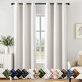 Pure White Blackout Curtains for Bedroom Living Room W40 x L84 Inch | 84 Inch by Woaboy