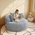 50'' Corduroy Single Foam Couches, Oversized Round Chair by SofaFurniture