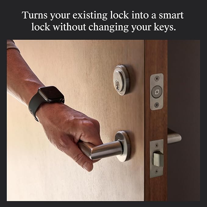 Level Bolt (Wi-Fi) Smart Deadbolt - Make Your Lock Smart & Keep Existing Hardware and Keys - Lock/Unlock from Anywhere - Level App for iOS & Android - Works with Apple Home, Alexa & Google, White