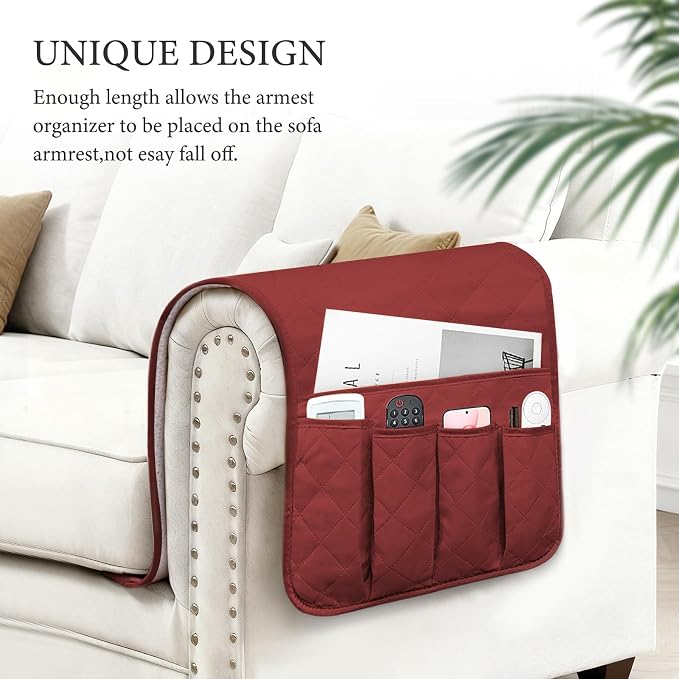 Armchair Caddy for Recliner, Non Slip Sofa Arm Organizer, Couch Side Storage - Image 4