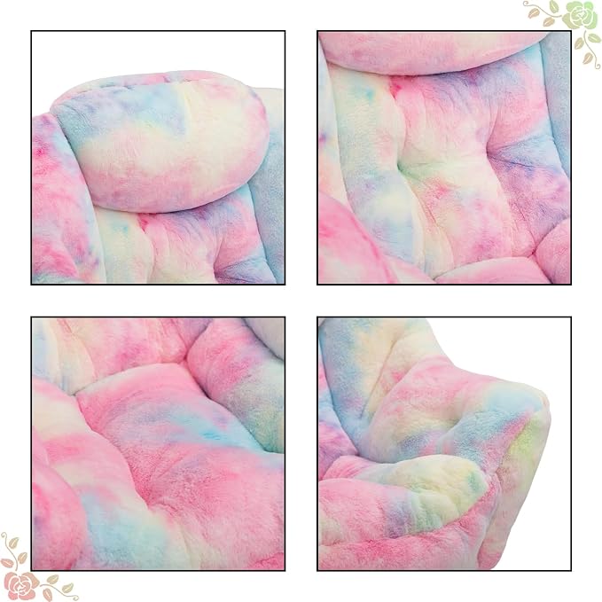 HollyHOME Lazy Chair with Foldable Ottoman, Accent Comfy Lounge Armchair and - Image 4