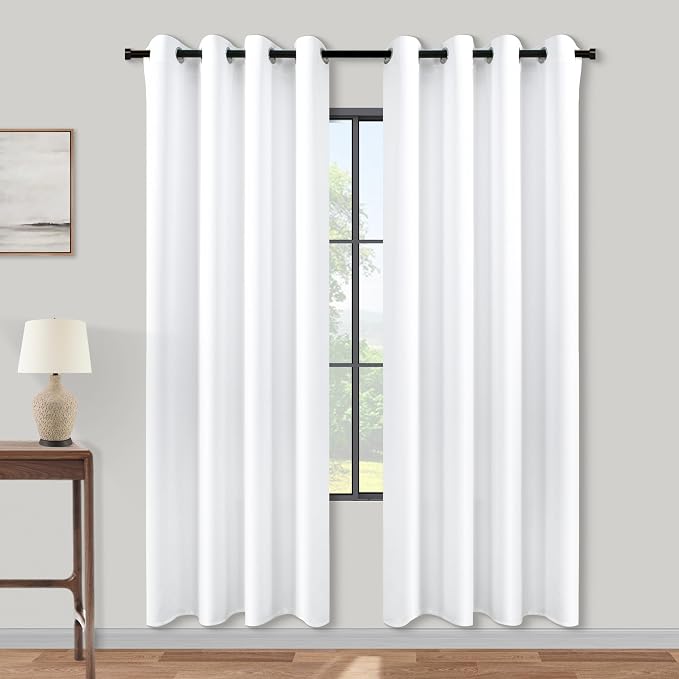 KOUFALL Closet Curtain for Open Closet, Extra 52 Inch Wide 70% Blackout Room - Image 3