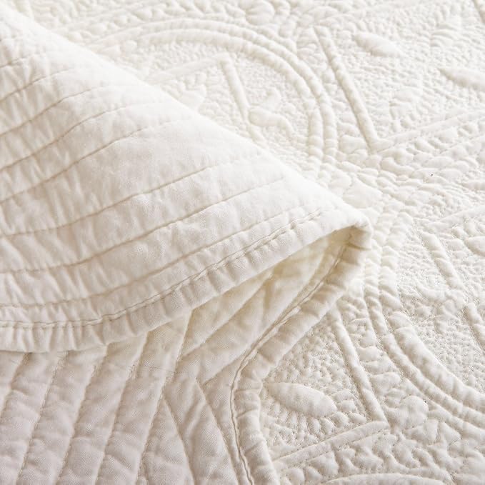 Calla Angel Sage Garden Luxury Pure Cotton Matelasse Quilt - Image 8