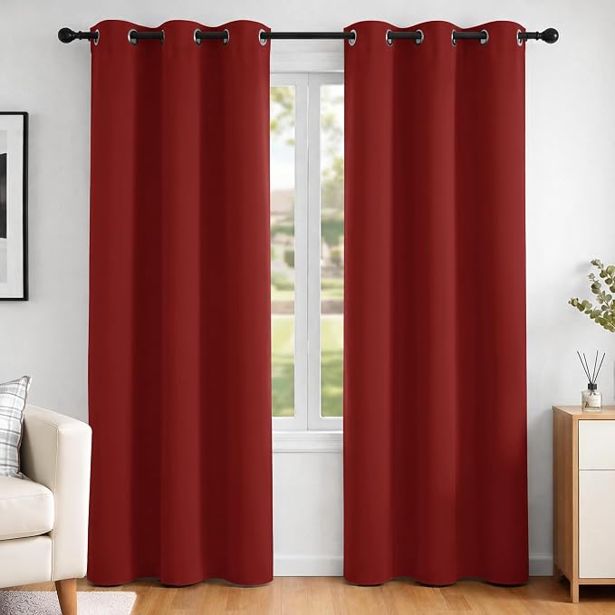 Deconovo Blackout Curtains for Bedroom and Living Room 84 Inches Long | Black by Unknown