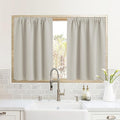 RYB HOME Half Curtain Tiers 36 inch Length, Rod Pocket | Short Blackout Curtains by RYBHOME