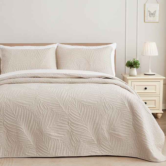 Exclusivo Mezcla 3-Piece King Quilt Bedding Set, Soft Microfiber Bedspreads | by ExclusivoMezcla