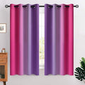 COSVIYA Grommet Ombre Blackout Pink and Purple Curtains, W52 x L63 inch | Room by COSVIYA