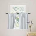 RYB HOME Short White 100% Blackout Curtains by RYBHOME