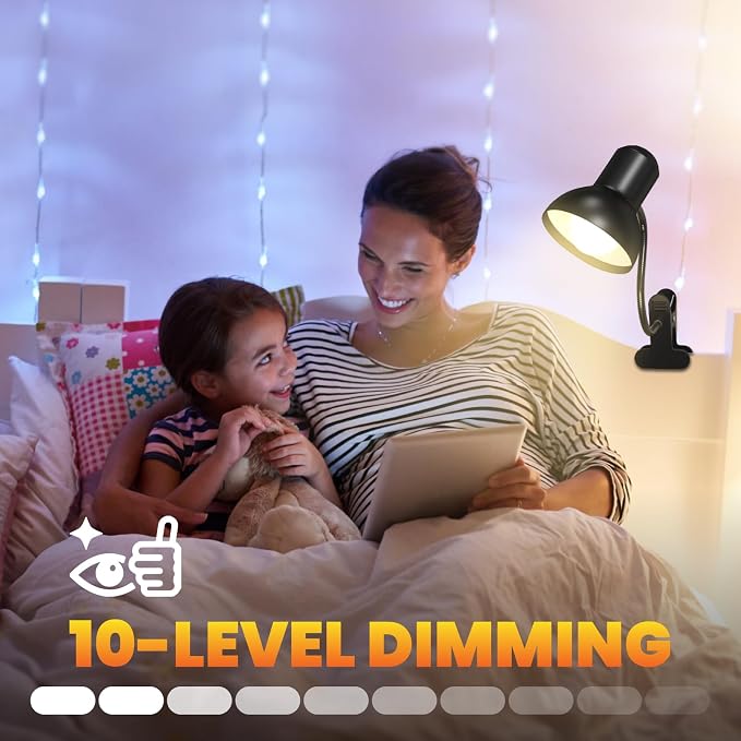 Clip-on Reading Lamp Rechargeable Cordless Desk Lamp - Image 4