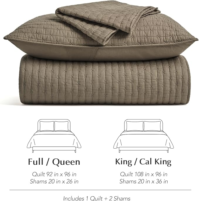 Cross Stitch Pre-Washed Cotton Quilt Bedding Set Queen Size, Oversized 3 Pieces - Image 9
