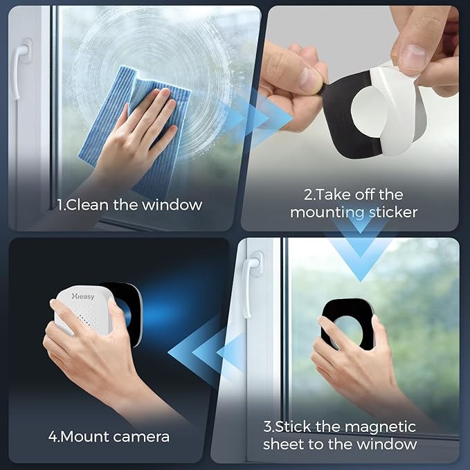abetap 5MP 3K Window Camera, Enhanced Color Night Vision, Strong Magnetic Mount, No Subscription, 24/7 Recording, Tool-Free Install, Dual-Band 2.4G&5Ghz WiFi