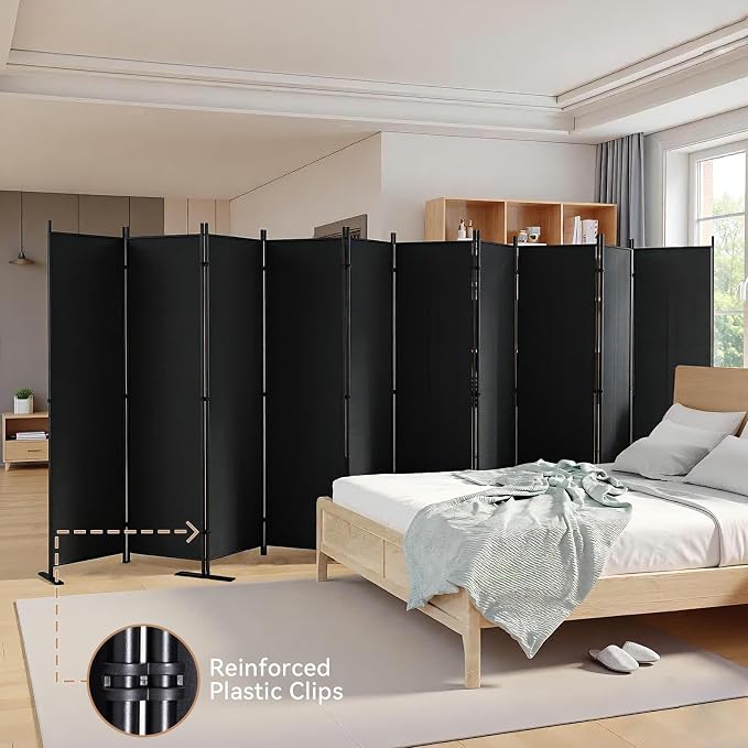 C-Hopetree 10 Panels Room Divider, 6 Ft Tall Indoor Folding Privacy Screen - Image 7