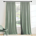 RYB HOME Auqa Velvet Curtains 90 inches by RYBHOME