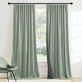 RYB HOME Auqa Velvet Curtains 96 inches by RYBHOME