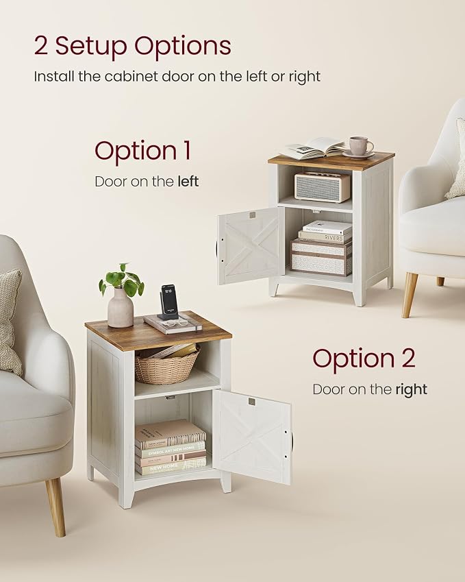 VASAGLE Farmhouse Nightstand - Image 5