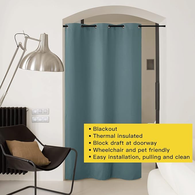 NICETOWN Door Screen Cover for Air Conditioner Room, Insulated Faux Accordion - Image 8