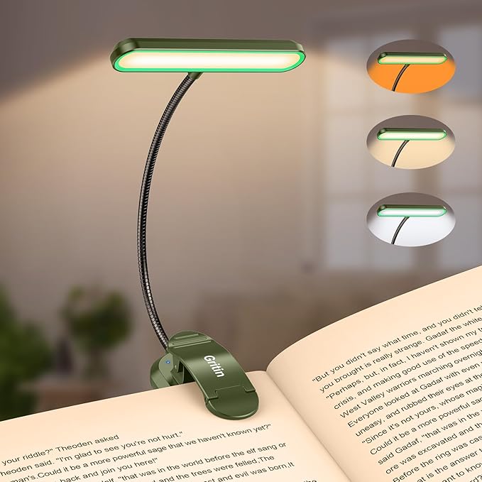 Gritin Rechargeable Book Light for Reading in Bed by Gritin