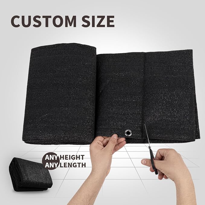 LOVE STORY Custom Size 3.3'x50' Balcony Privacy Screen Cover, 95% UV Block - Image 2