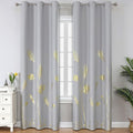 Light Grey Blackout Curtains for Bedroom, Thermal Insulated Window Grommet by ESTELARTEXTILER