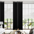 KOUFALL Black Curtains 96 Inches Long by KOUFALL