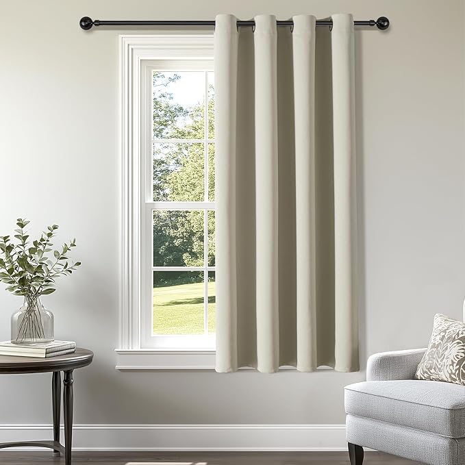 ChrisDowa Blackout Curtains Door Curtain 63 Inch Length Closet Drapes | 52W x by ChrisDowa