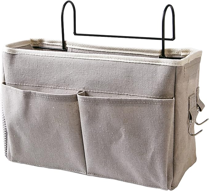 F&Y Cotton Linen Bedside Hanging Organizers, Storage Pocket Basket by F%26Y