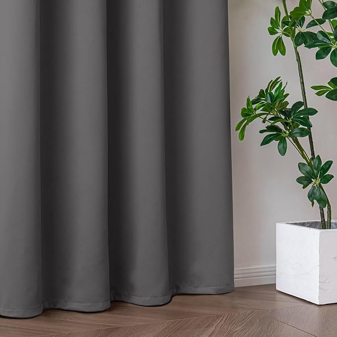 100% Blackout Curtains 108 Inch Length 2 Panels Set, Thermal Insulated Room - Image 8