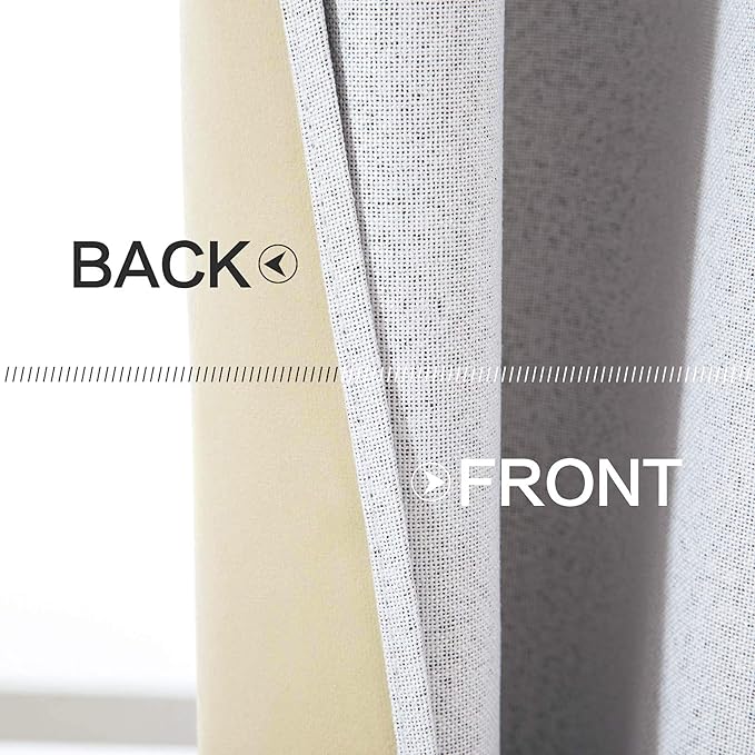 MIULEE 100% Blackout Linen Curtains - Image 5